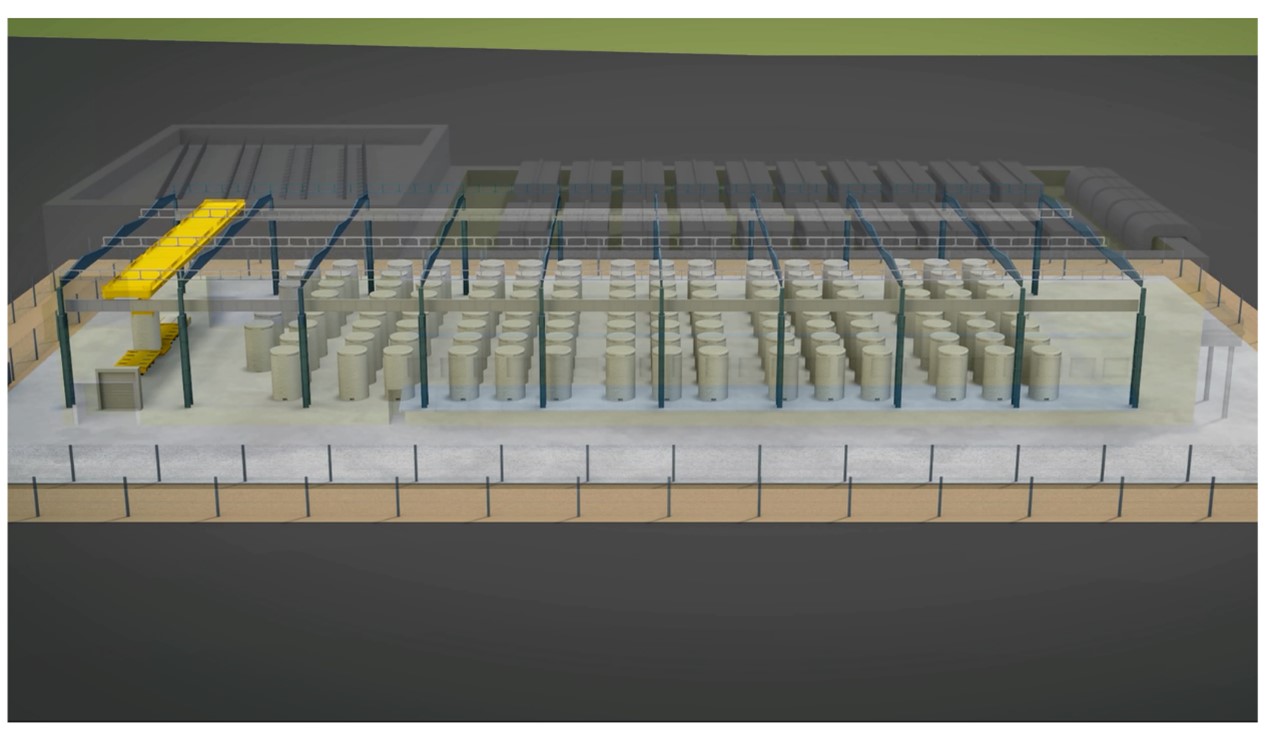 核一廠第二期室內乾式貯存設施透視示意圖(型式未定)