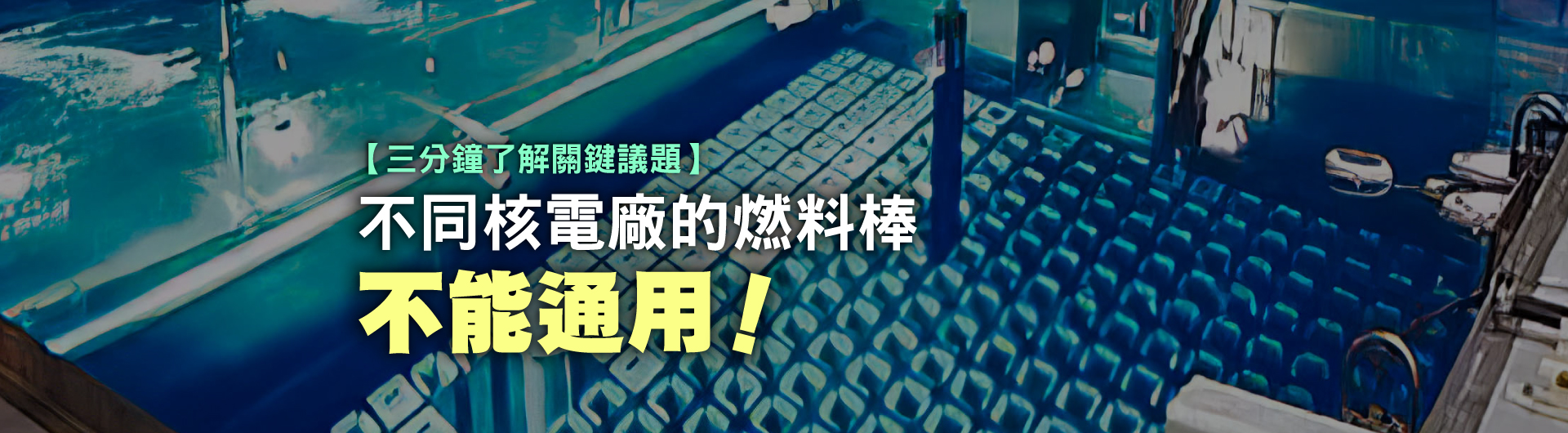 不同核電廠的燃料棒不能通用