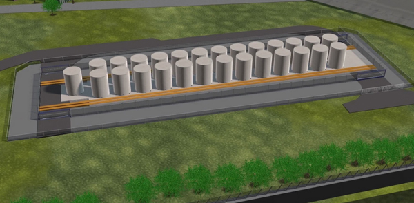 核二廠用過核子燃料乾式貯存設施竣工模擬圖
