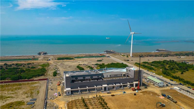 The First Off-Shore Wind Power Grid Integration Base in Taiwan , Taipower's Chang-Yi Switching Station Opens today.